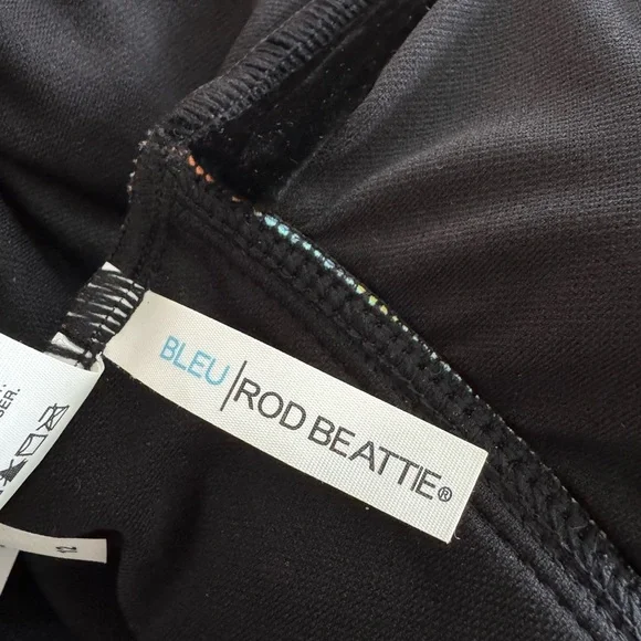 Bleu Rod Beattie Womens Night Safari Floral One Piece Swimsuit High Neck Size 12 - Picture 10 of 13